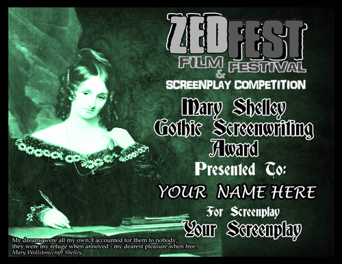 Mary Shelley Zed Fest Award